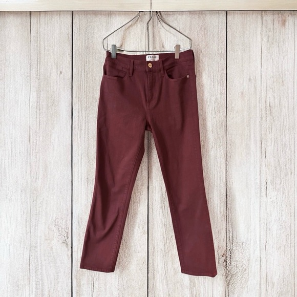 Frame Denim Pants - Frame Le High Straight Leg Fired Brick Jean Pant